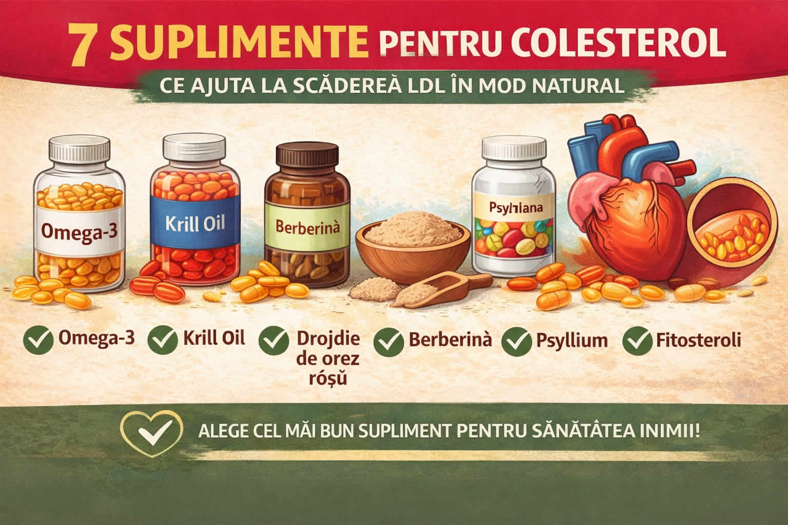 7 suplimente pentru colesterol omega 3 krill oil berberina pentru scaderea LDL