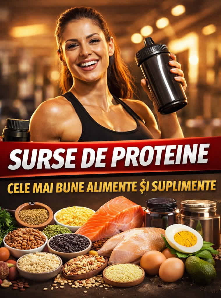Surse de proteine din alimente și suplimente pentru masă musculară, slăbire și recuperare