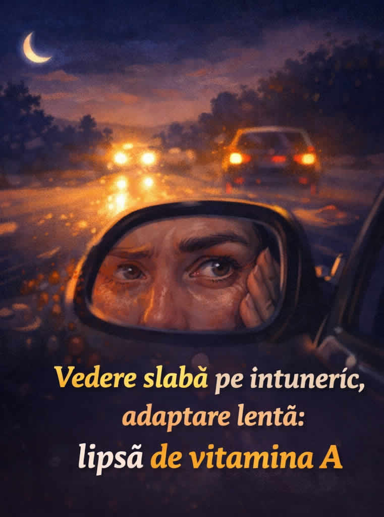 Vedere slaba pe intuneric si adaptare lenta - semn timpuriu de deficit de vitamina A