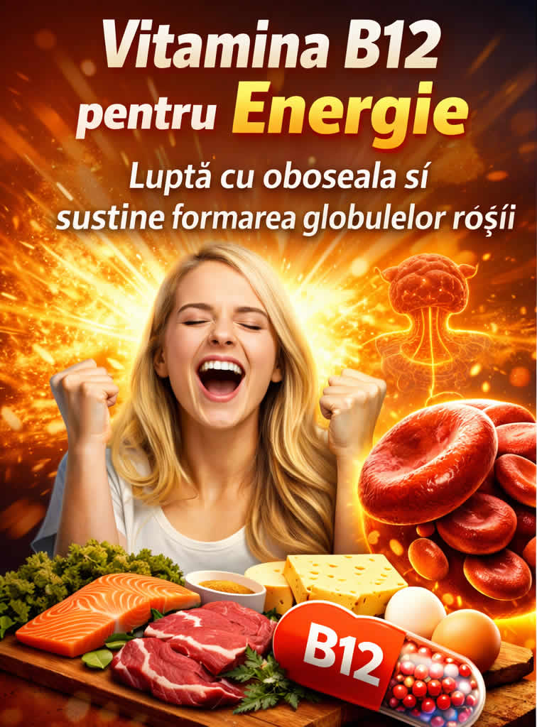 Vitamina B12 pentru memorie, concentrare și formarea normală a globulelor roșii