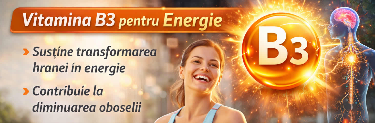 Vitamina B3 pentru energie si metabolism normal al organismului