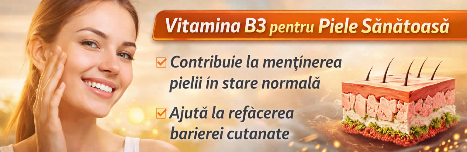 Vitamina B3 pentru piele sanatoasa si mentinerea barierei cutanate