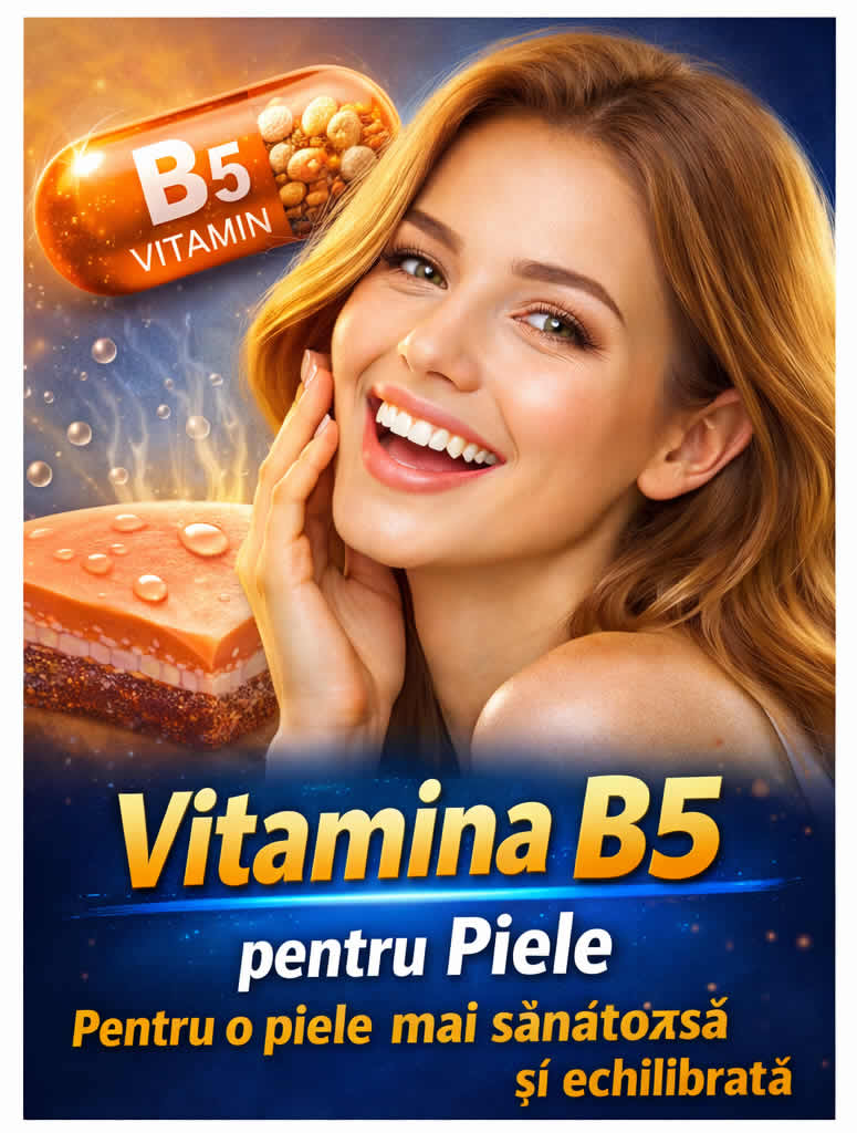 Vitamina B5 pentru piele sănătoasă, echilibrată și susținerea frumuseții din interior