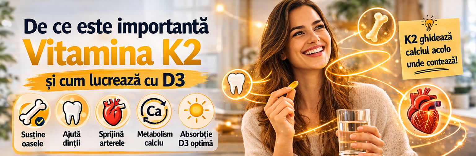Vitamina K2 si D3 pentru oase dinti artere si metabolismul calciului