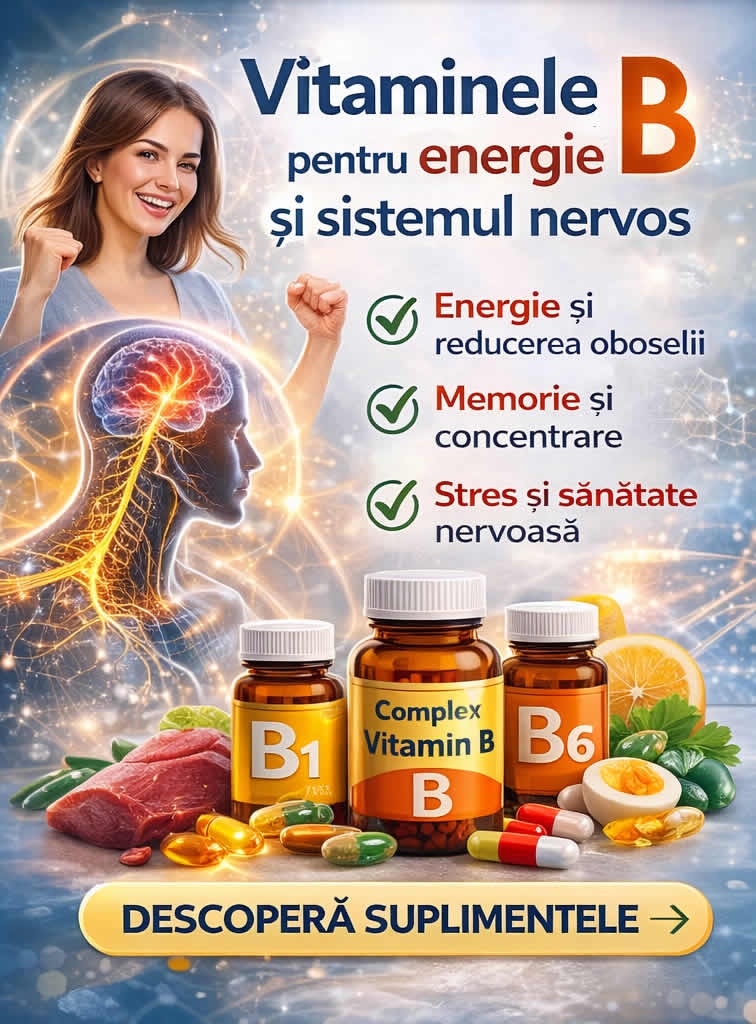 Vitaminele B pentru energie și sistem nervos – complex vitamina B pentru reducerea oboselii și susținerea memoriei