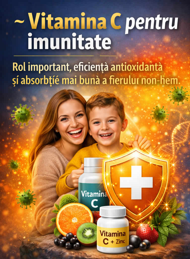 Vitamina C și zinc pentru imunitate la adulți și copii, susținerea organismului în sezonul rece