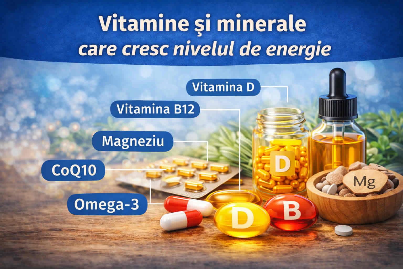 vitamine si minerale pentru energie magneziu vitamina D coenzima Q10
