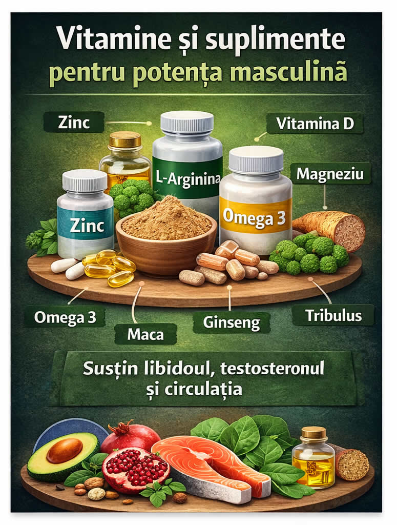 vitamine și suplimente pentru potență masculină zinc magneziu omega 3 ginseng maca
