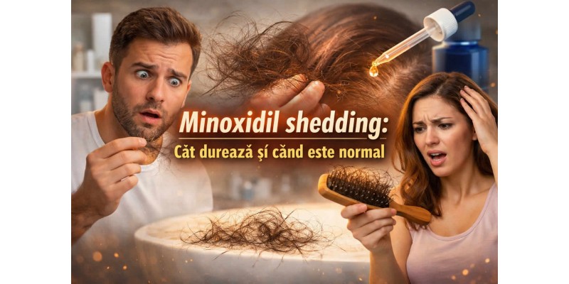 Minoxidil shedding cât durează și când este normal – cădere temporară a părului la începutul tratamentului