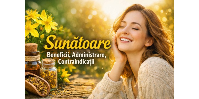 Sunătoare beneficii, administrare și contraindicații – banner pentru articol