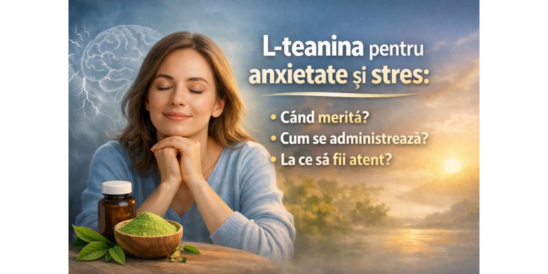 L-teanina pentru anxietate si stres - supliment pentru calm mental, relaxare si focus