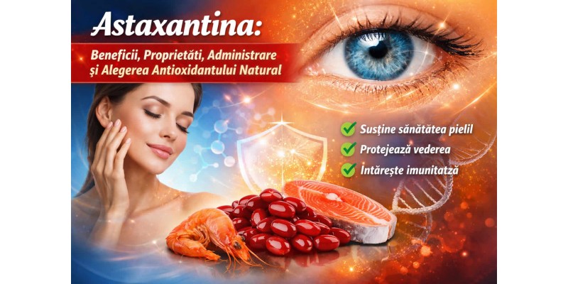 Astaxantina antioxidant natural pentru piele ochi si protectie celulara