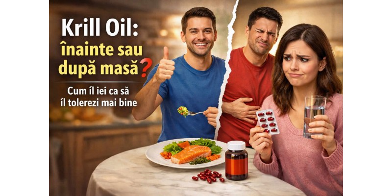 Krill Oil înainte sau după masă – administrare corectă pentru toleranță mai bună