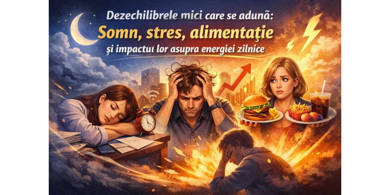 Dezechilibre mici care se adună: somn, stres, alimentație și energie zilnică scăzută