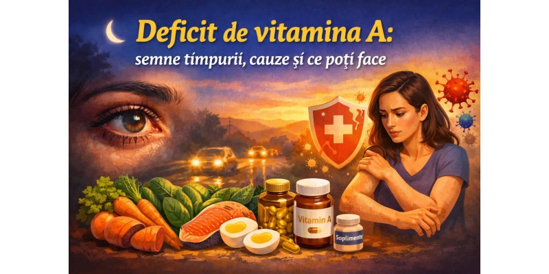 Deficit de vitamina A - semne timpurii, cauze si solutii pentru vedere, piele si imunitate