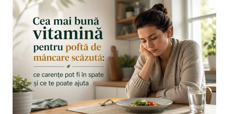 Cea mai bună vitamină pentru poftă de mâncare scăzută – cauze, carențe și soluții