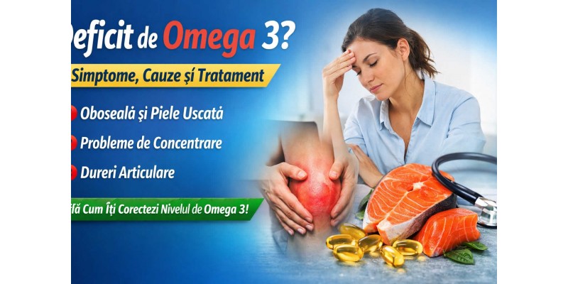 Deficit de Omega 3 – simptome precum oboseala, pielea uscata si durerile articulare cauzate de lipsa acizilor grasi Omega 3