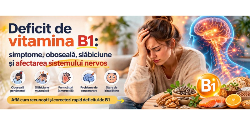 Deficit de vitamina B1 simptome oboseală slăbiciune și afectarea sistemului nervos
