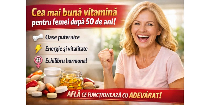 Cea mai bună vitamină pentru femei după 50 de ani pentru oase, energie și echilibru la menopauză