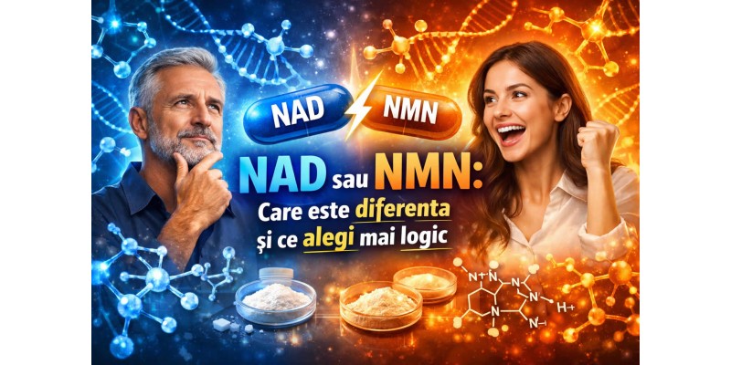 NAD sau NMN diferența dintre ele și ce alegi mai logic pentru energie celulară