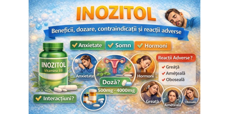 Inozitol beneficii pentru anxietate somn hormoni dozare vitamina b8 reactii adverse