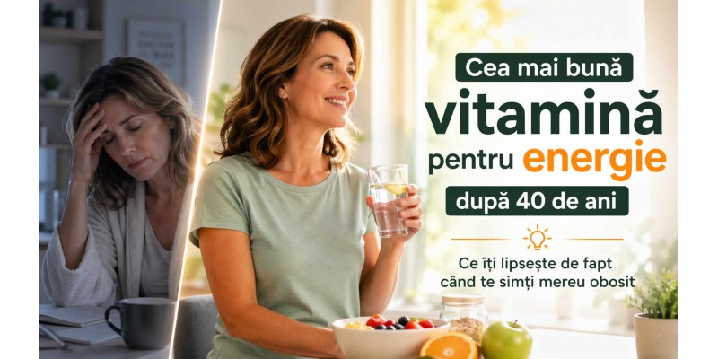 Cea mai bună vitamină pentru energie după 40 de ani – femeie care trece de la oboseală la vitalitate