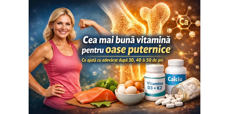 Cea mai bună vitamină pentru oase puternice – Vitamina D3, K2 și calciu