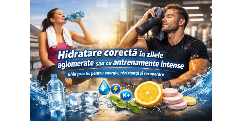 Hidratare corectă în zilele aglomerate sau cu antrenamente intense pentru energie, rezistență și recuperare