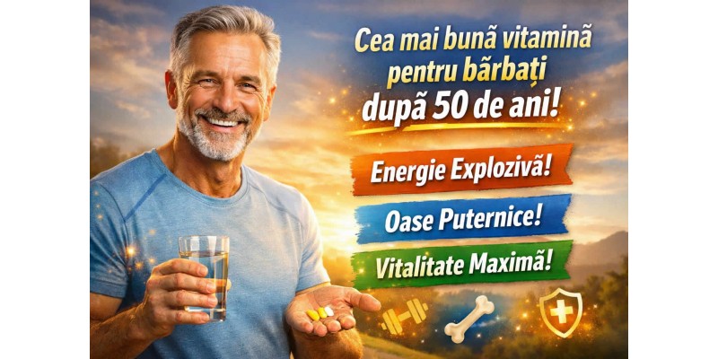 Cea mai bună vitamină pentru bărbați după 50 de ani pentru energie, oase și vitalitate masculină