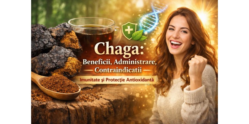 Chaga beneficii, administrare și contraindicații – ciupercă medicinală pentru imunitate și protecție antioxidantă