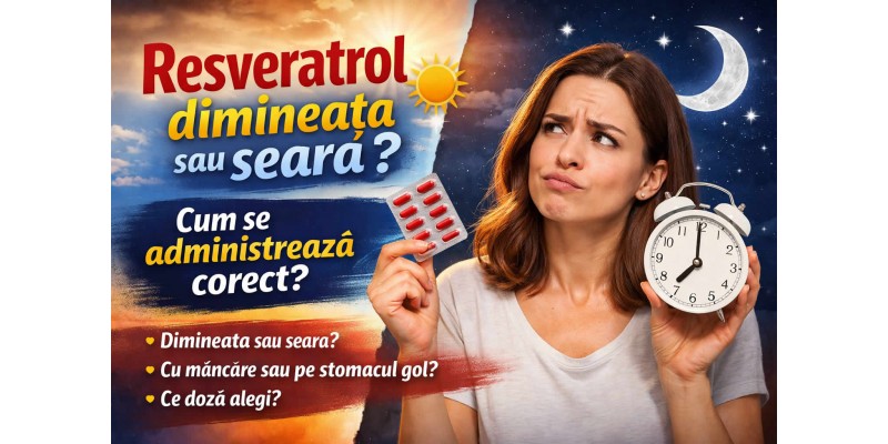 Resveratrol dimineața sau seara, cum se administrează corect pentru absorbție și rutină zilnică