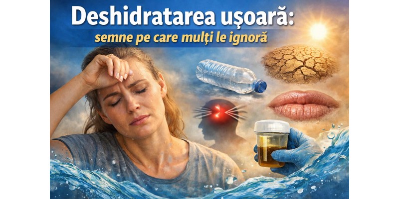 Deshidratarea usoara semne pe care multi le ignora oboseala dureri de cap gura uscata si urina inchisa la culoare