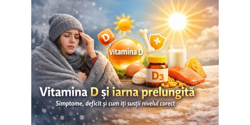 Vitamina D și iarna prelungită – simptome, deficit și cum îți susții nivelul corect