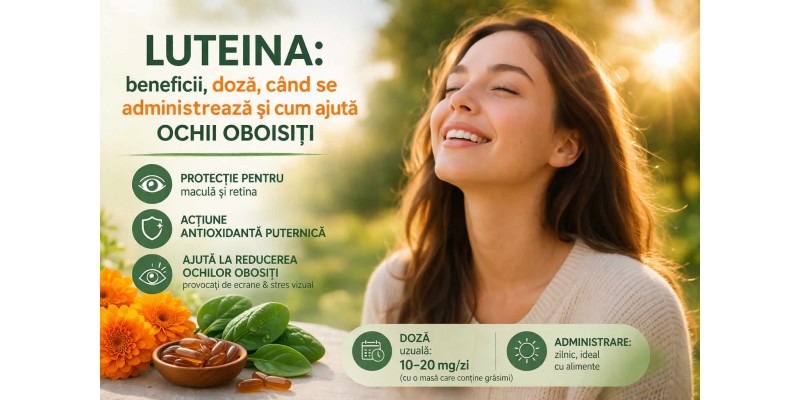 Luteina beneficii, doză și administrare pentru ochi obosiți