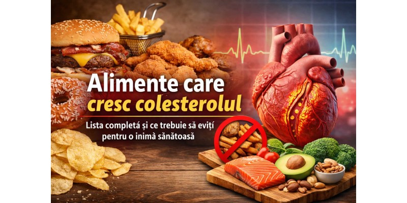 Alimente care cresc colesterolul lista completa fast food carne procesata prajeli colesterol LDL