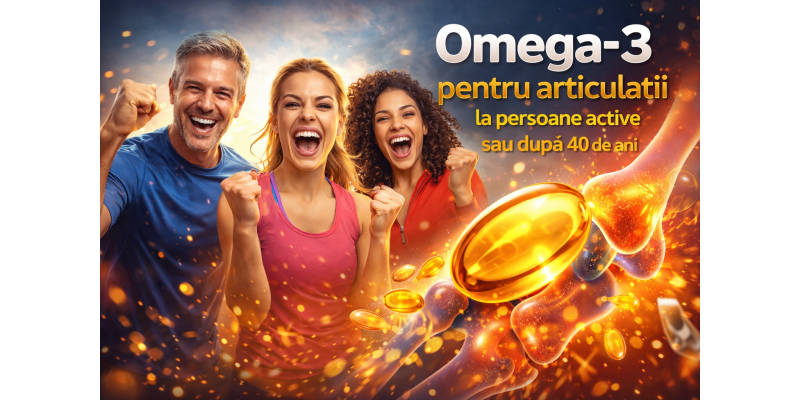 Omega-3 pentru articulații la persoane active sau după 40 de ani