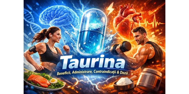 Taurina beneficii, administrare, contraindicații și doză pentru energie, inimă și performanță