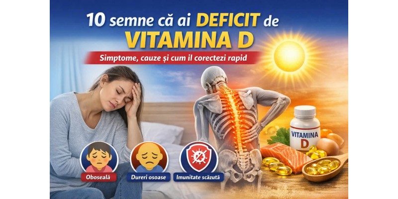 deficit vitamina D simptome oboseala dureri osoase imunitate scazuta