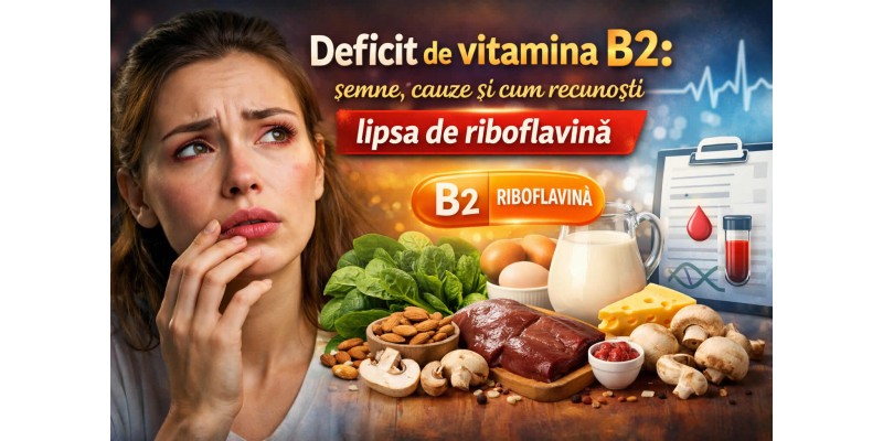 Deficit de vitamina B2 – semne, cauze și cum recunoști lipsa de riboflavină