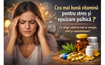 Cea mai bună vitamină pentru stres și epuizare psihică – persoană obosită mental, cu expresie de tensiune și nevoie de energie
