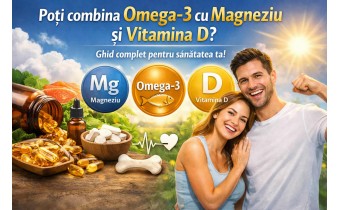 Poți combina Omega-3 cu magneziu și vitamina D – banner articol despre administrare, beneficii și combinații utile