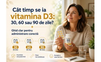 Cât timp se ia vitamina D3 30, 60 sau 90 de zile – ghid clar pentru administrare corectă