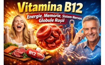 Vitamina B12 pentru energie, memorie, sistem nervos și formarea globulelor roșii